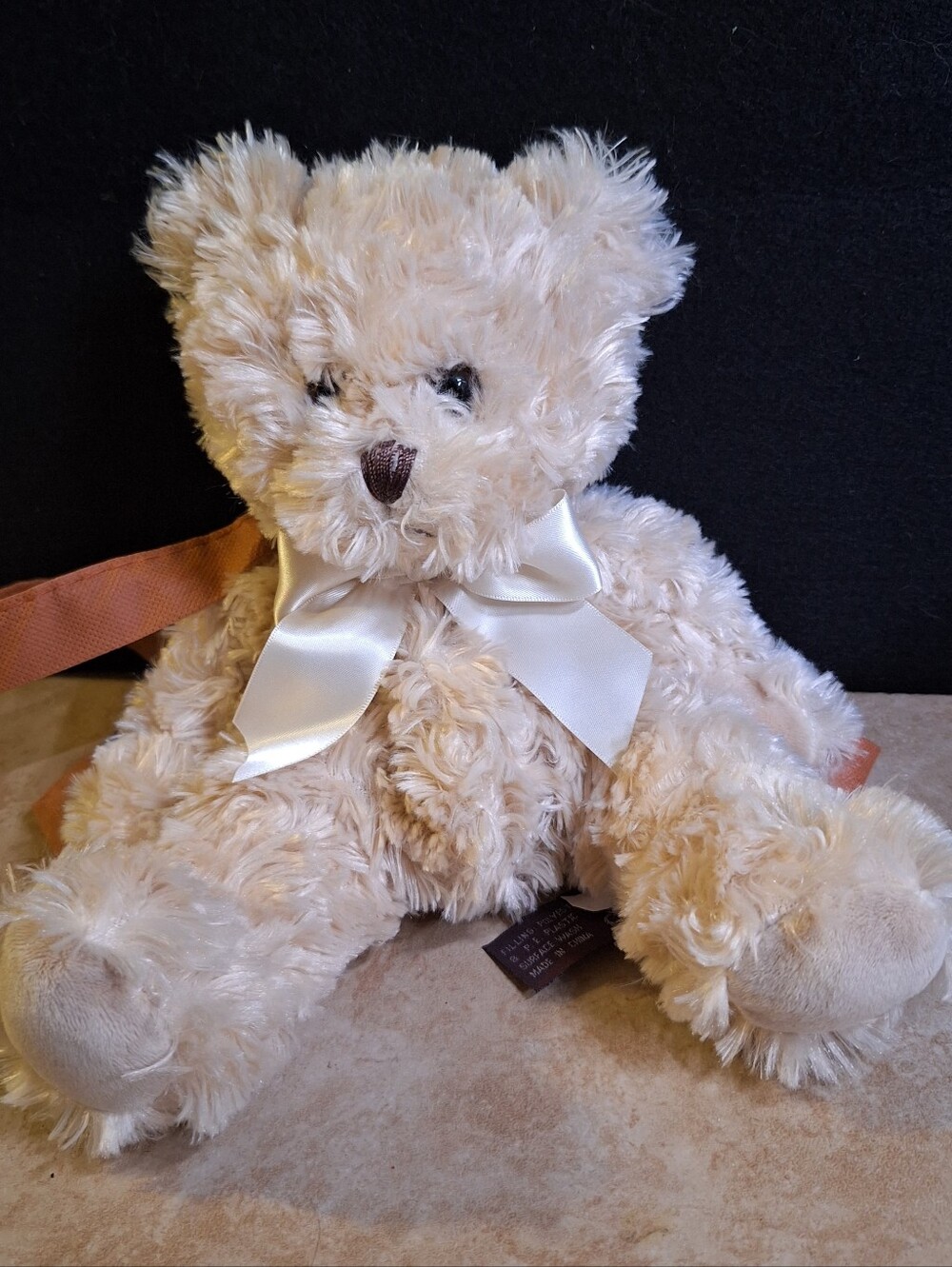 The Bearington Collection Teddy Bear Plush Backpack Double Straps Zipper Pocket